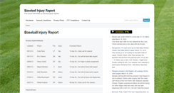Desktop Screenshot of baseball-injury-report.com