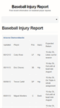 Mobile Screenshot of baseball-injury-report.com