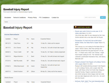 Tablet Screenshot of baseball-injury-report.com